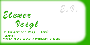 elemer veigl business card
